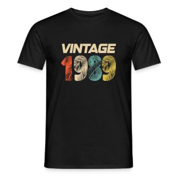 Vintage 1989 Retro - Best Seller - Men's T-Shirt - black - Front - AI Model Male 178 light (178cm)