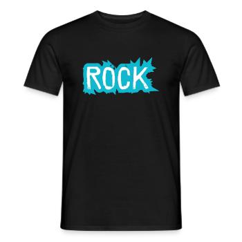 Rock - Männer T-Shirt - Schwarz - Vorne - AI Model Male 178 light (178cm)