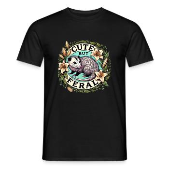 Niedlich, aber wild - Männer T-Shirt - Schwarz - Vorne - AI Model Male 178 light (178cm)