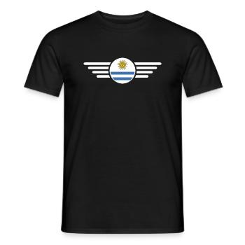Ich liebe Uruguay, Eleganz Stil Design T-Shirt - Männer T-Shirt - Schwarz - Vorne - AI Model Male 178 light (178cm)
