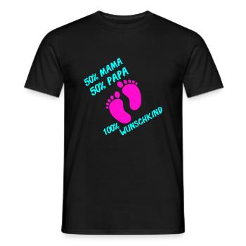100 wunschkind 002 - Männer T-Shirt - Schwarz - Vorne - AI Model Male 178 light (178cm)