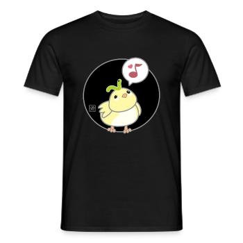 Vogel koreanisch - japanischer Stil 02 - Männer T-Shirt - Schwarz - Vorne - AI Model Male 178 light (178cm)