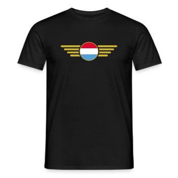 J'aime le Luxembourg, t-shirt design de style élégance - T-shirt homme - noir - Devant - AI Model Male 178 light (178cm)