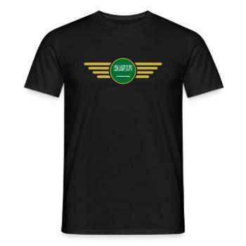 J’adore l’Arabie Saoudite, l’élégance style design T-Shi - T-shirt homme - noir - Devant - AI Model Male 178 light (178cm)