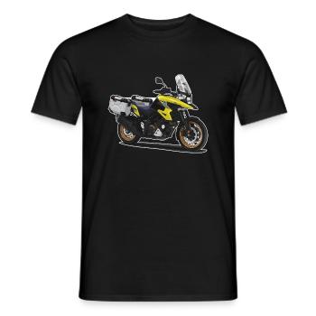 Reiseenduro // Illustration // Motorrad - Männer T-Shirt - Schwarz - Vorne - AI Model Male 178 light (178cm)
