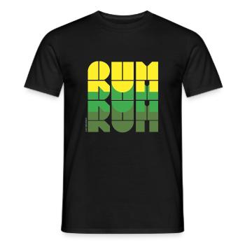 Rum Love Design in Neon Grün Dunkelgrün - Männer T-Shirt - Schwarz - Vorne - AI Model Male 178 light (178cm)