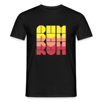 Rum Love Design in Neon Pink Rot - Männer T-Shirt - Schwarz - Vorne - AI Model Male 178 light (178cm)