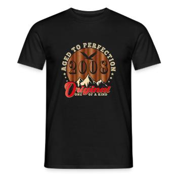 Anniversaire emblématique de 2008 - T-shirt homme - noir - Devant - AI Model Male 178 light (178cm)