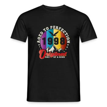 Perfection 1998 -26th Anniversary,Original - Men's T-Shirt - black - Front - AI Model Male 178 light (178cm)