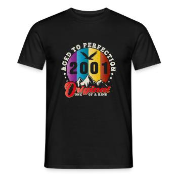 Perfection 2001 -23rd Anniversary,Original - Men's T-Shirt - black - Front - AI Model Male 178 light (178cm)