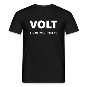 Volt you trust me - Men's T-Shirt - black - Front - AI Model Male 178 light (178cm)