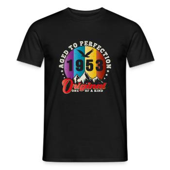 Perfection 1953 -71st Anniversary,Original - Men's T-Shirt - black - Front - AI Model Male 178 light (178cm)