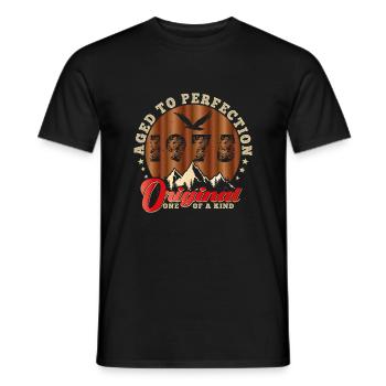 Ikonisches Jubiläum von 1975 - Männer T-Shirt - Schwarz - Vorne - AI Model Male 178 light (178cm)