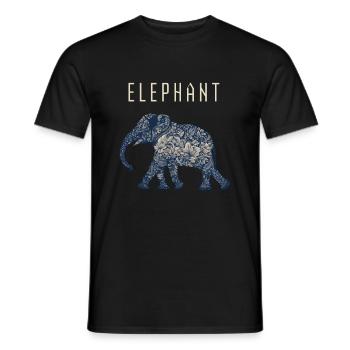Elephant - Männer T-Shirt - Schwarz - Vorne - AI Model Male 178 light (178cm)
