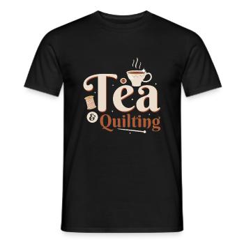 Tea & Quilting Quilter Sewing - Men's T-Shirt - black - Front - AI Model Male 178 light (178cm)