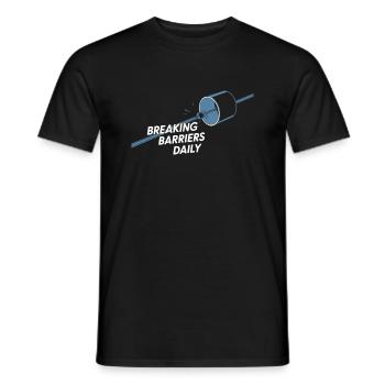 Breaking Barriers Daily Bold Design - Männer T-Shirt - Schwarz - Vorne - AI Model Male 178 light (178cm)