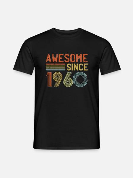 Geweldig sinds 1960" - Vintage Retro Verjaardag - Heren T-shirt - zwart