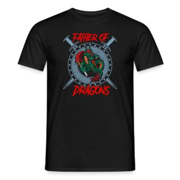 Father Of Dragons imaginative exciting exciting - Men's T-Shirt - black - Front - AI Model Male 178 light (178cm)