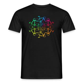 Rennrad Fahrrad in bunten Farben - T-shirt homme - noir - Devant - AI Model Male 178 light (178cm)