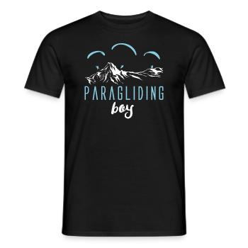 Paragliding Paragleiter Gleitschirm - Männer T-Shirt - Schwarz - Vorne - AI Model Male 178 light (178cm)