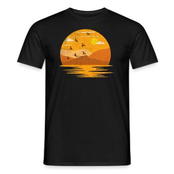 Mountains sunset - T-shirt homme - noir - Devant - AI Model Male 178 light (178cm)