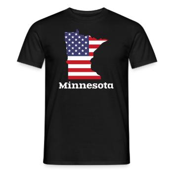 US Minnesota Kartendesign für stolze Minnesotaner - Männer T-Shirt - Schwarz - Vorne - AI Model Male 178 light (178cm)