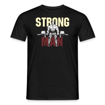 Strong Man Workout & Gym - Männer T-Shirt - Schwarz - Vorne - AI Model Male 178 light (178cm)