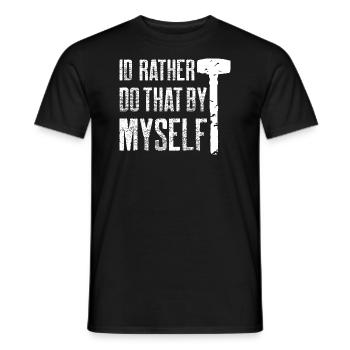 Je préfère faire ça par moi-même Design - T-shirt homme - noir - Devant - AI Model Male 178 light (178cm)