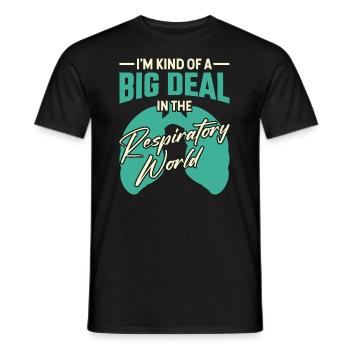 Je suis un gros problème dans le monde respiratoire - T-shirt homme - noir - Devant - AI Model Male 178 light (178cm)