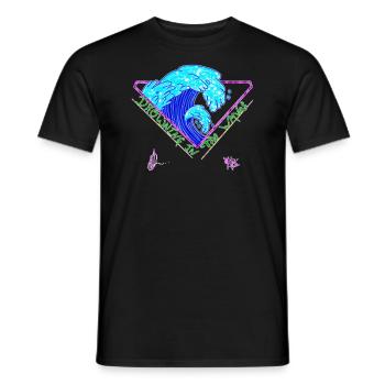 Noyade dans les vagues - T-shirt homme - noir - Devant - AI Model Male 178 light (178cm)