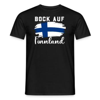 Bock auf Finnland Flagge Urlaub Geschenk - Männer T-Shirt - Schwarz - Vorne - AI Model Male 178 light (178cm)
