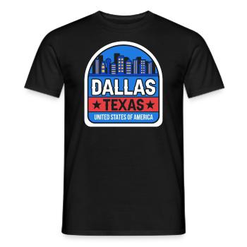 Dallas Texas USA Design for proud Dallasites - Men's T-Shirt - black - Front - AI Model Male 178 light (178cm)