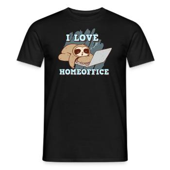 Ich liebe das Home Office - Männer T-Shirt - Schwarz - Vorne - AI Model Male 178 light (178cm)