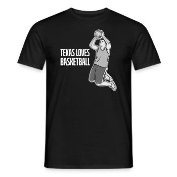 Texas basketball design for proud Texas fans - Men's T-Shirt - black - Front - AI Model Male 178 light (178cm)