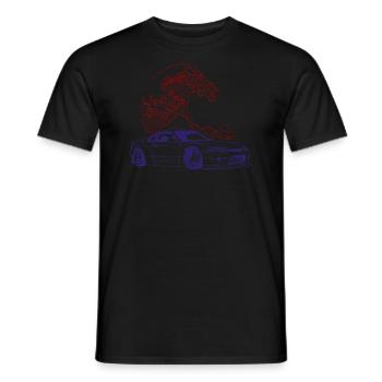 Wellen JDM Sonne S15 Silvia Japan Tuning Auto 90s - Männer T-Shirt - Schwarz - Vorne - AI Model Male 178 light (178cm)
