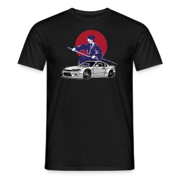 S15 Silvia Sonne Drift Königin JDM Samurai - Männer T-Shirt - Schwarz - Vorne - AI Model Male 178 light (178cm)