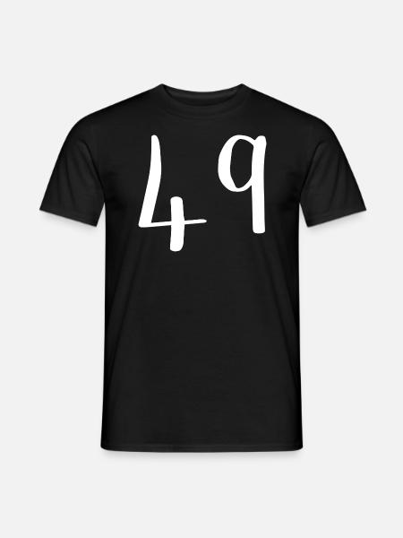 49 - Männer T-Shirt - Schwarz