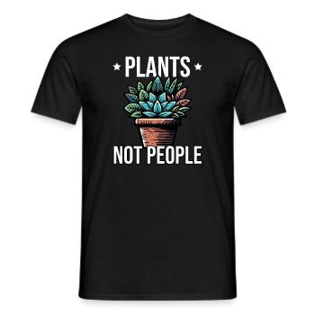 Plants Not People - Männer T-Shirt - Schwarz - Vorne - AI Model Male 178 light (178cm)