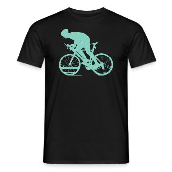 Cycling - Turquoise - Men's T-Shirt - black - Front - AI Model Male 178 light (178cm)
