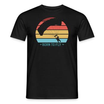 Parachute Vintage Cool Parachutisme - T-shirt homme - noir - Devant - AI Model Male 178 light (178cm)