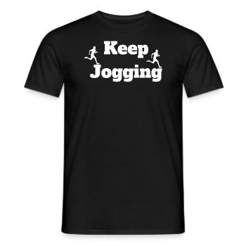 Jogging - Männer T-Shirt - Schwarz - Vorne - AI Model Male 178 light (178cm)