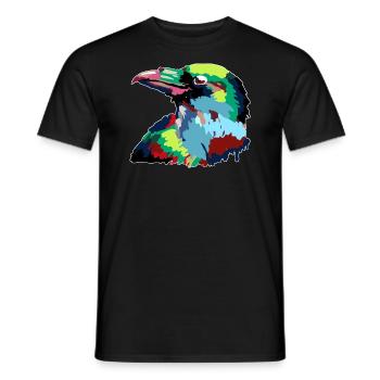 Raven Painting - Men's T-Shirt - black - Front - AI Model Male 178 light (178cm)