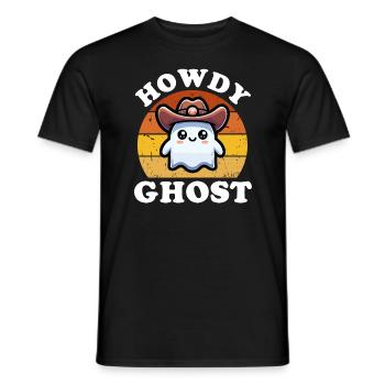 Howdy Ghost Vintage Sunset - Men's T-Shirt - black - Front - AI Model Male 178 light (178cm)