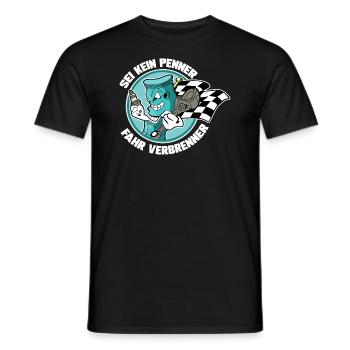 Verbrenner - Männer T-Shirt - Schwarz - Vorne - AI Model Male 178 light (178cm)