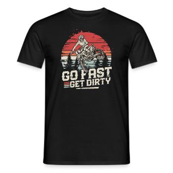Roulez vite, salissez - Motocross Saying - T-shirt homme - noir - Devant - AI Model Male 178 light (178cm)