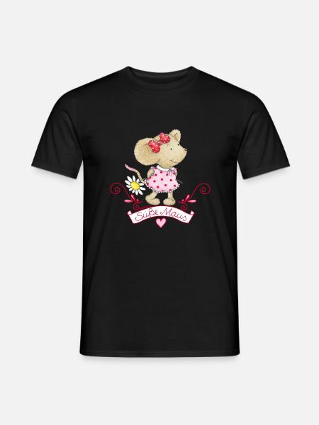 Kikibell Suesse Maus Banner - Männer T-Shirt - Schwarz