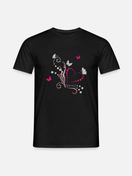 Schmetterlinge - Männer T-Shirt - Schwarz