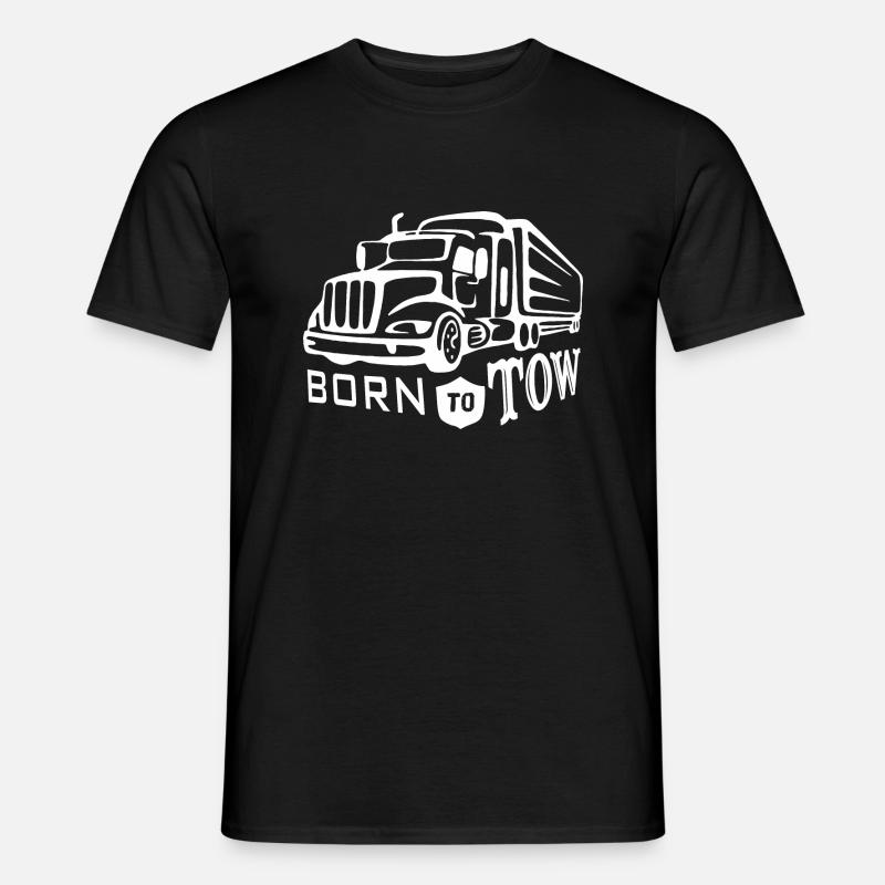 LKW Trucker - Männer T-Shirt - Schwarz