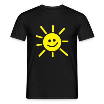 Sonne - Männer T-Shirt - Schwarz - Vorne - AI Model Male 178 light (178cm)