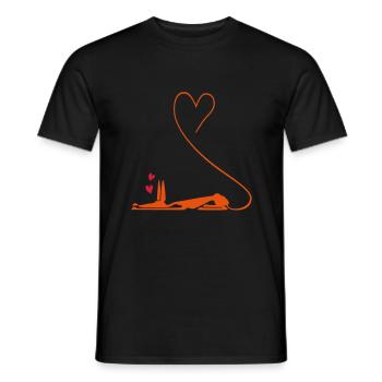 podi_love - Men's T-Shirt - black - Front - AI Model Male 178 light (178cm)